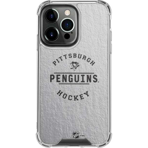 NHL Pittsburgh Penguins Black Text iPhone 15 Pro Clear Case